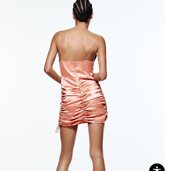 Zara pink stain draped mini dress - Picture 9 of 16